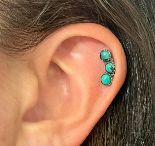 Variscite Cartilage Earring