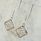 Silver Coral Fan Earrings
