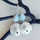Larimar Sand Dollar Earrings