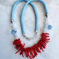 Red Coral Moonstone Necklace