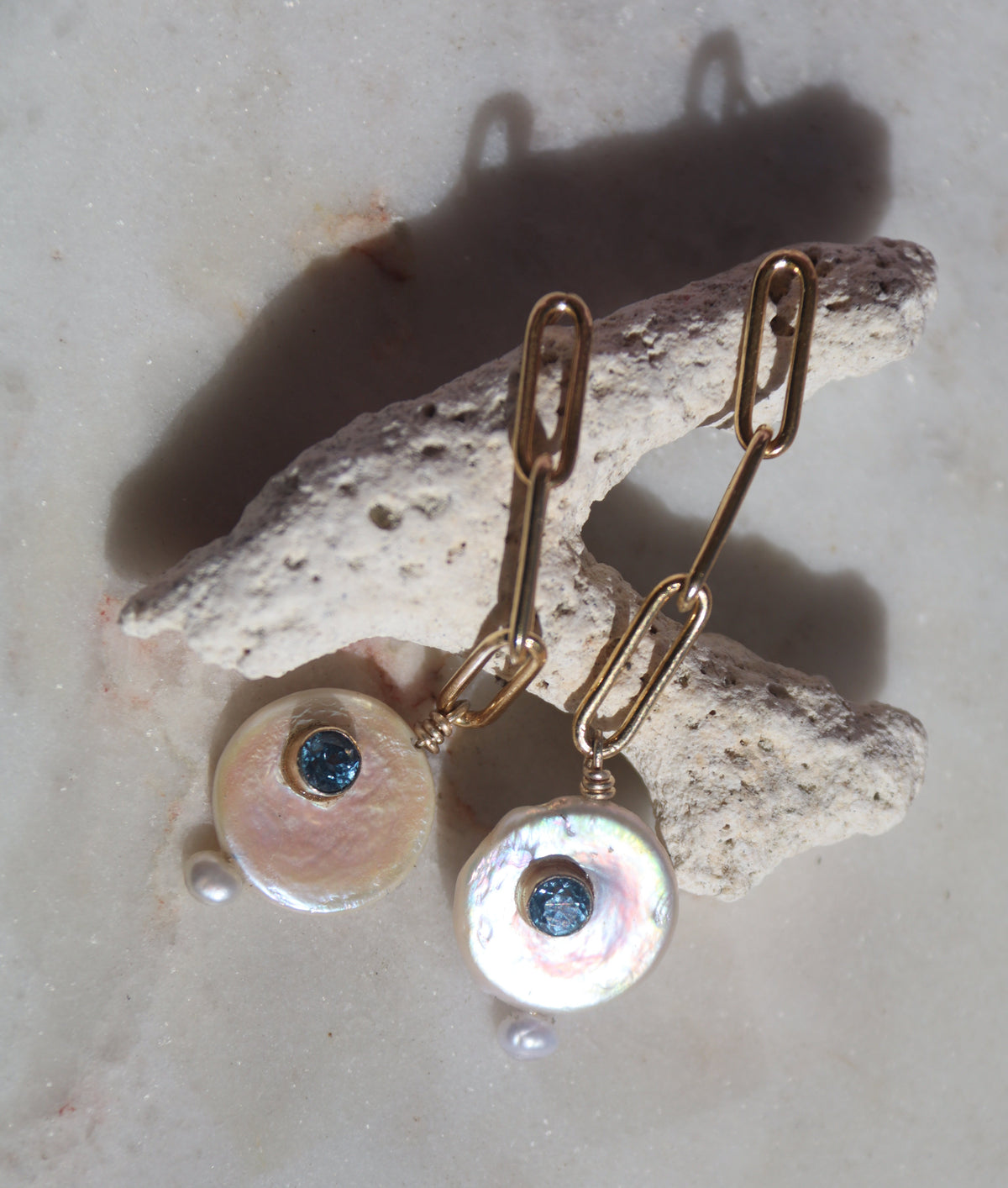 Paperclip Pearl Earrings