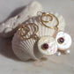 Pearl Garnet Hoop Earrings