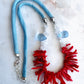 Red Coral Moonstone Necklace