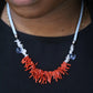 Red Coral Moonstone Necklace