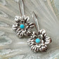 Silver Turquoise Bloom Earrings