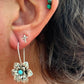 Silver Turquoise Bloom Earrings