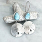 Larimar Sand Dollar Earrings