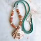 Sunstone Champagne Shell Necklace