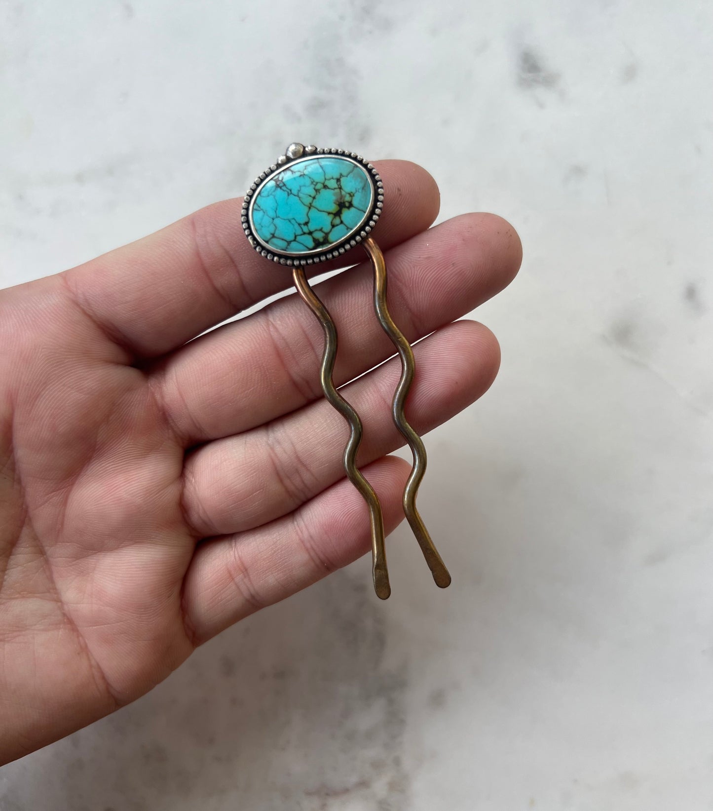 Sweet Turquoise Hair Fork