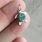 Turquoise Inlay Turtle Pendant (e)