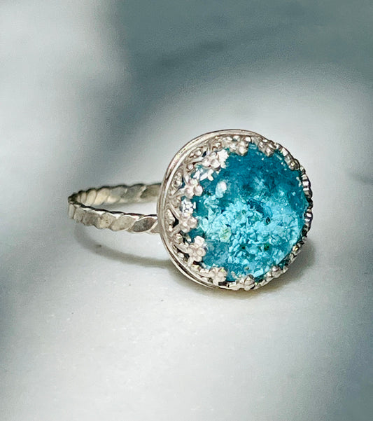 Blue Caribbean Sand Ring (9.75)