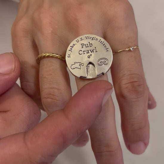 STJ Pub Crawl Spinner Ring in action