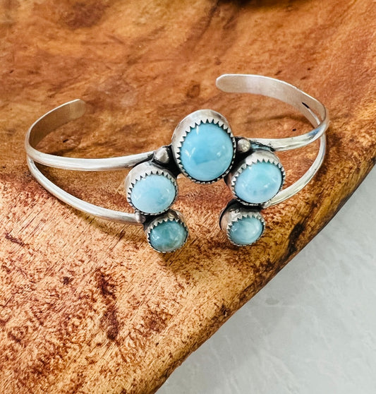 Larimar Naja Cuff Bracelet