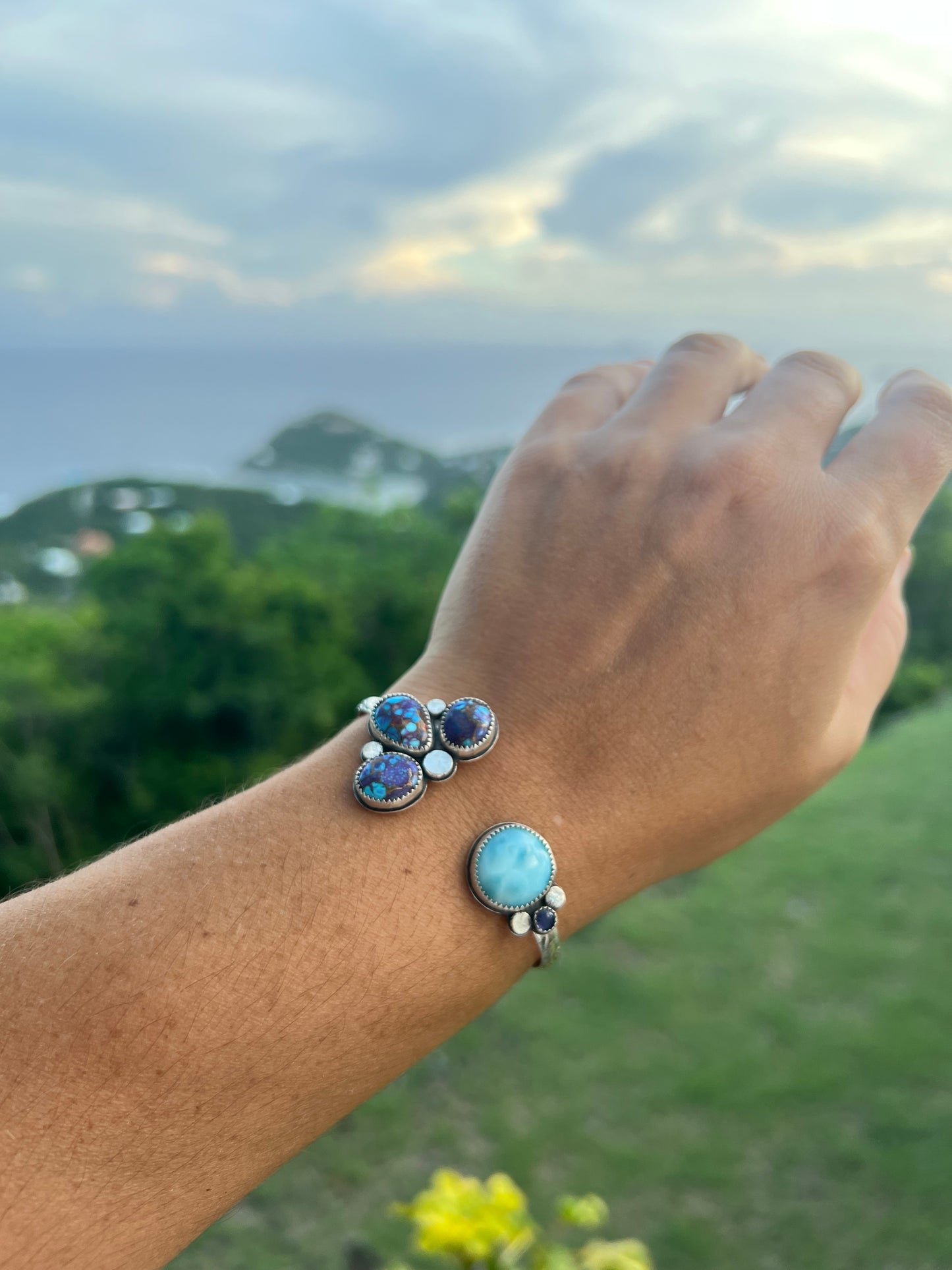 Purple Bloom Cuff Bracelet