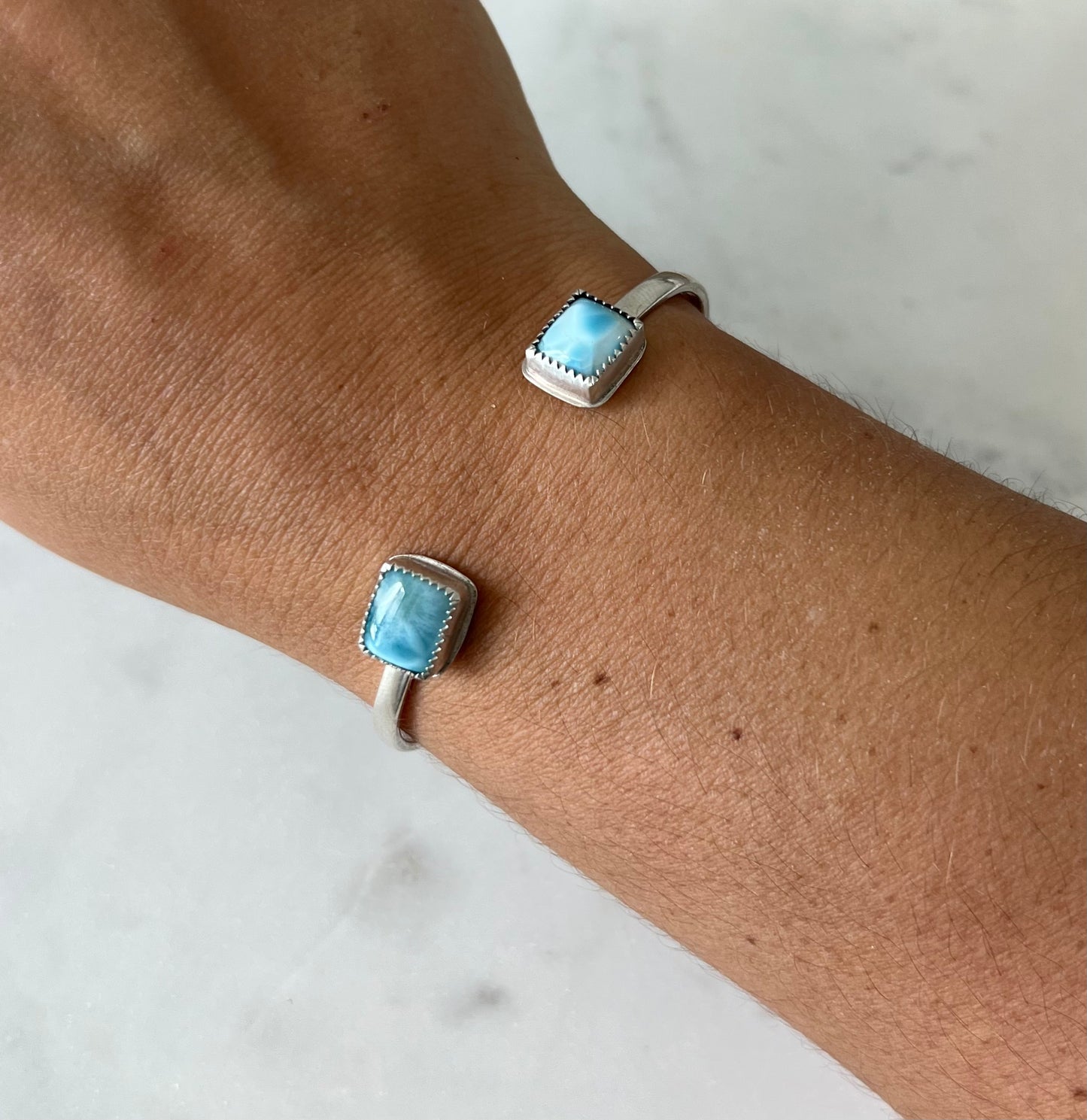 Larimar Top Cuff Bracelet (A)