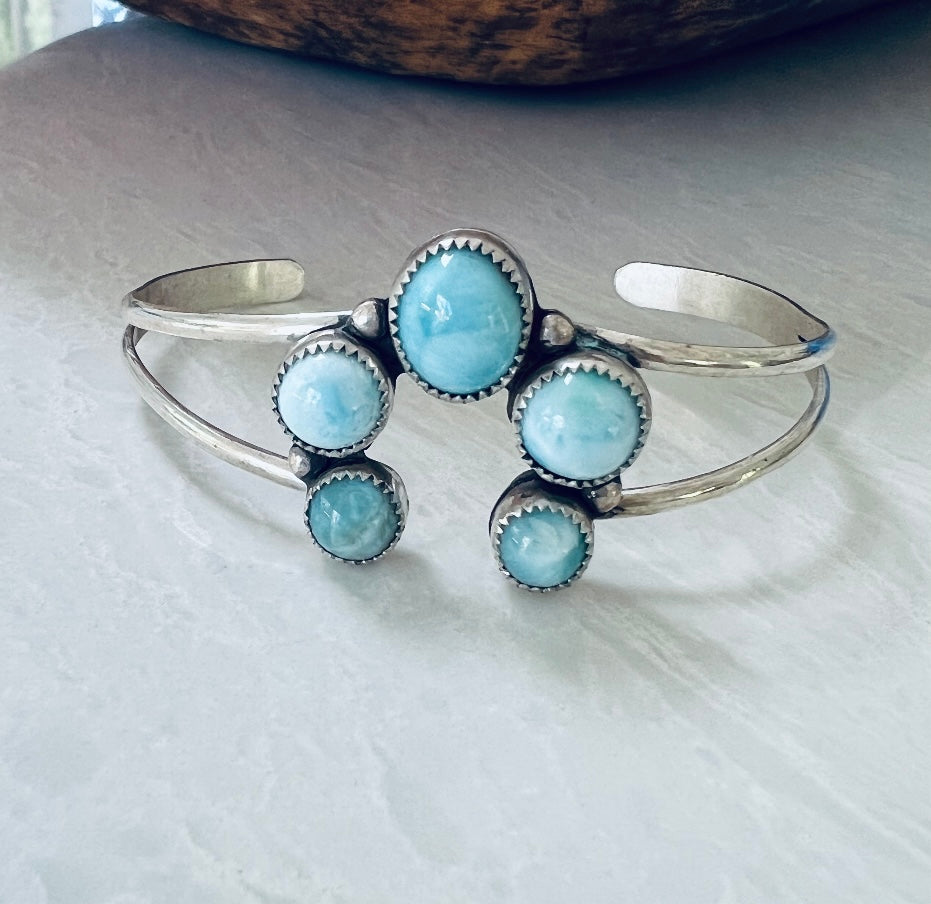 Larimar Naja Cuff Bracelet