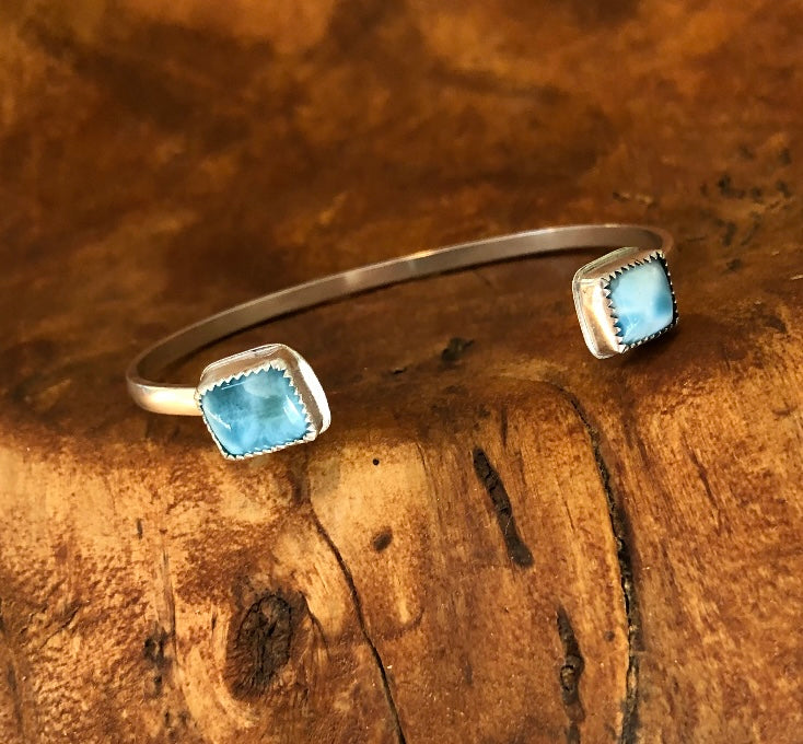 Larimar Top Cuff Bracelet (A)