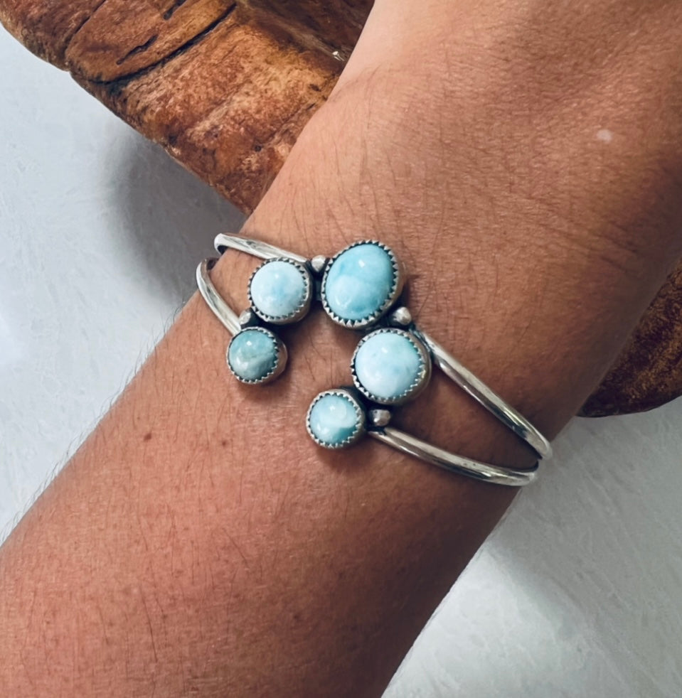 Larimar Naja Cuff Bracelet